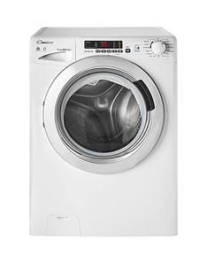 Candy GVSW496DC 9kg Wash, 6kg Dry, 1400 Spin Washer Dryer with Smart Touch - White/Chrome