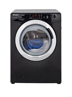 Candy Grand'O Vita GVS148DC3B 8kg Load, 1400 Spin Washing Machine with Smart Touch - Black/Chrome
