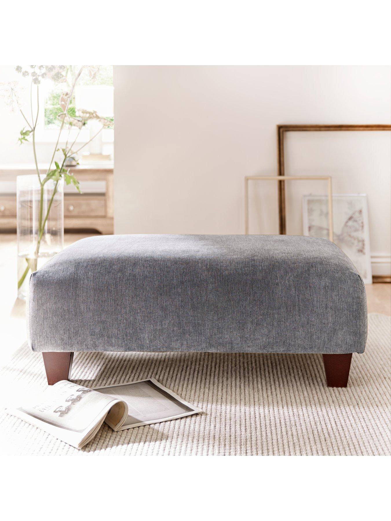 Product photograph of Very Home Camden Fabric Banquette Footstool from very.co.uk