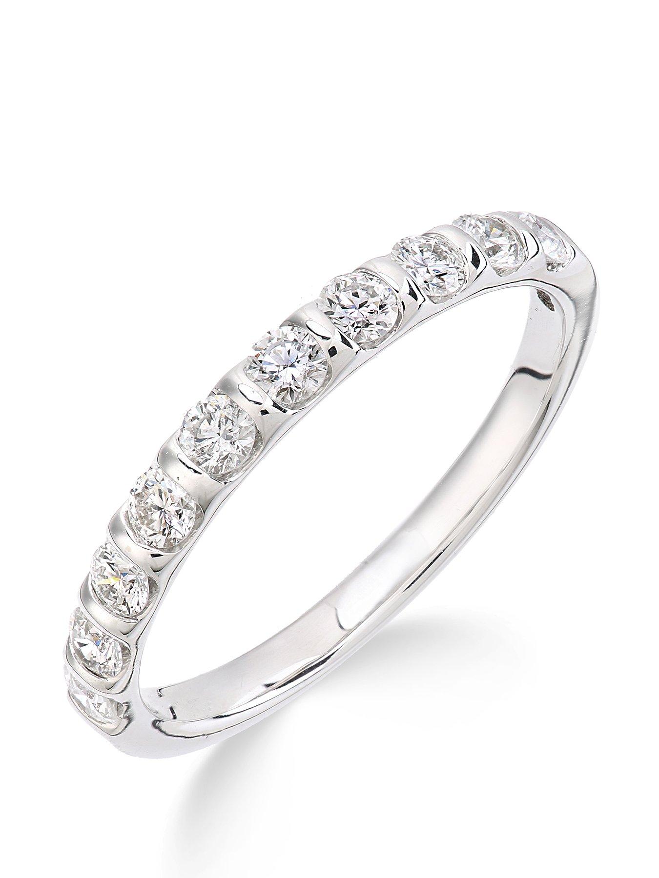 Product photograph of Love Diamond 9ct White Gold 50 Points Of Diamond Eternity Ring from very.co.uk