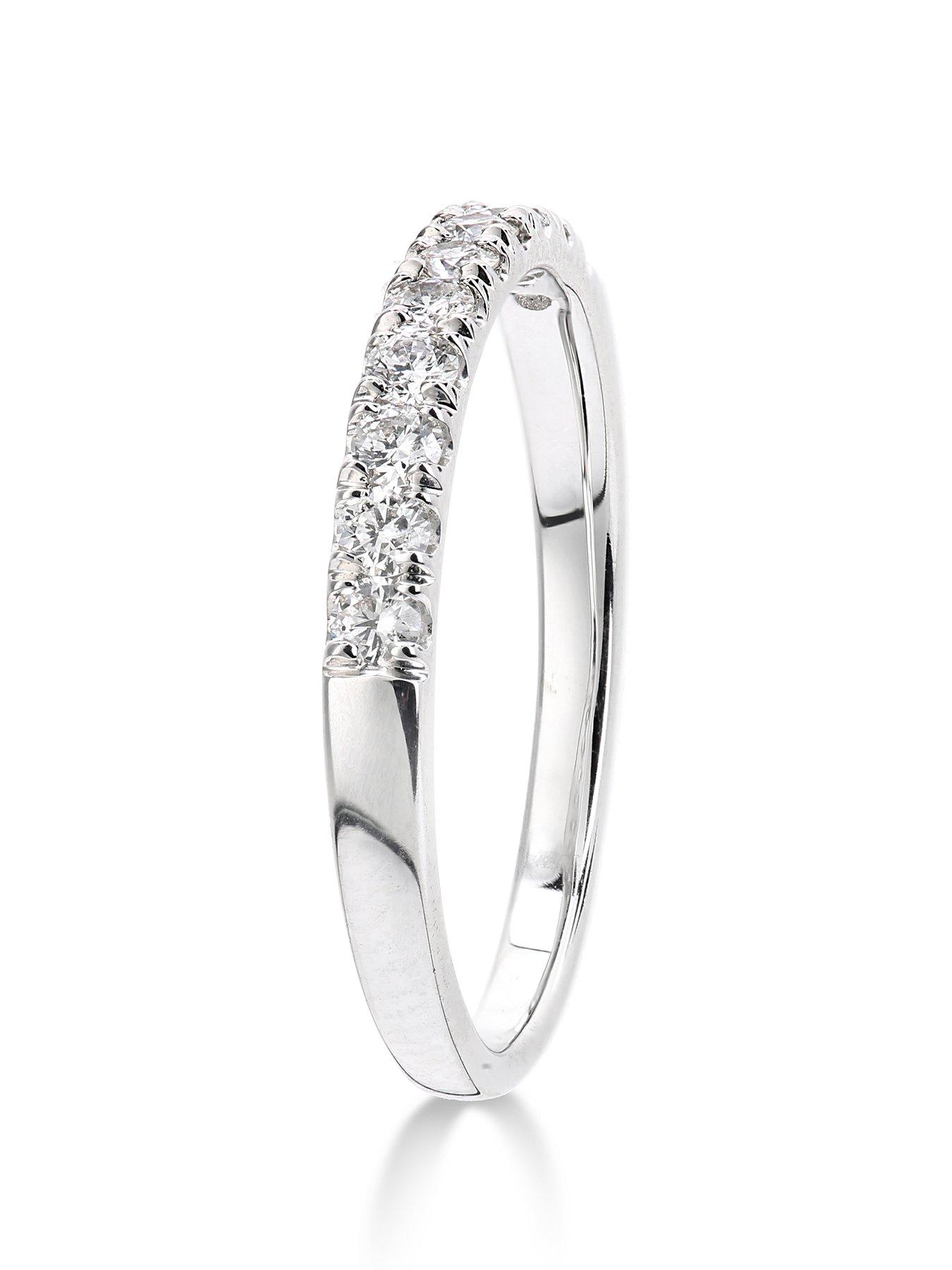  9ct white gold 33 point micro setting eternity ring