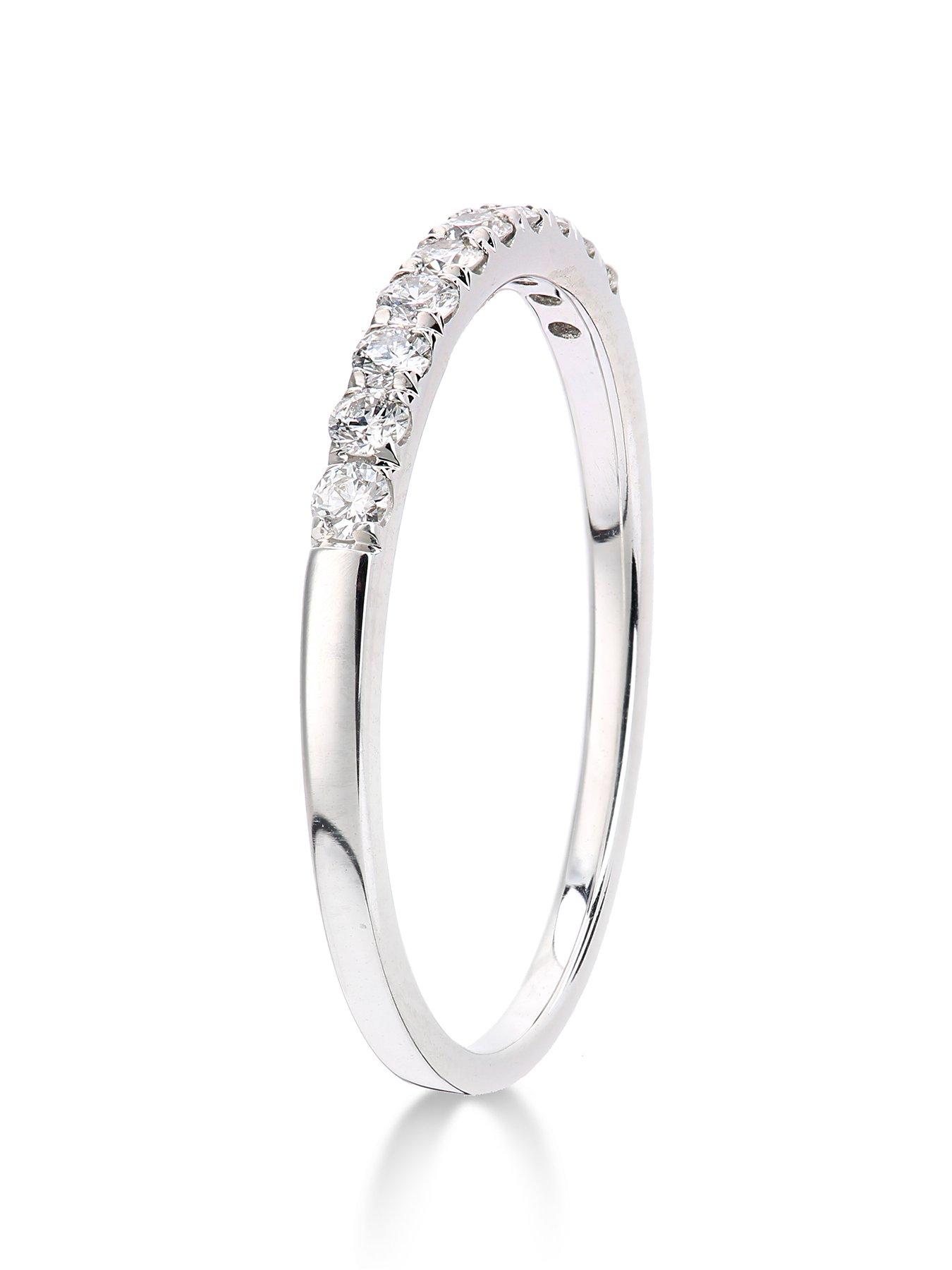 Image 2 of 6 of Love DIAMOND 9ct White Gold 25 Point Micro Setting Eternity Ring