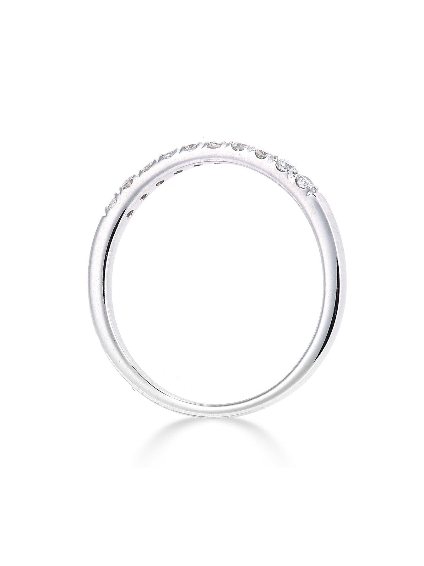 Image 3 of 6 of Love DIAMOND 9ct White Gold 25 Point Micro Setting Eternity Ring