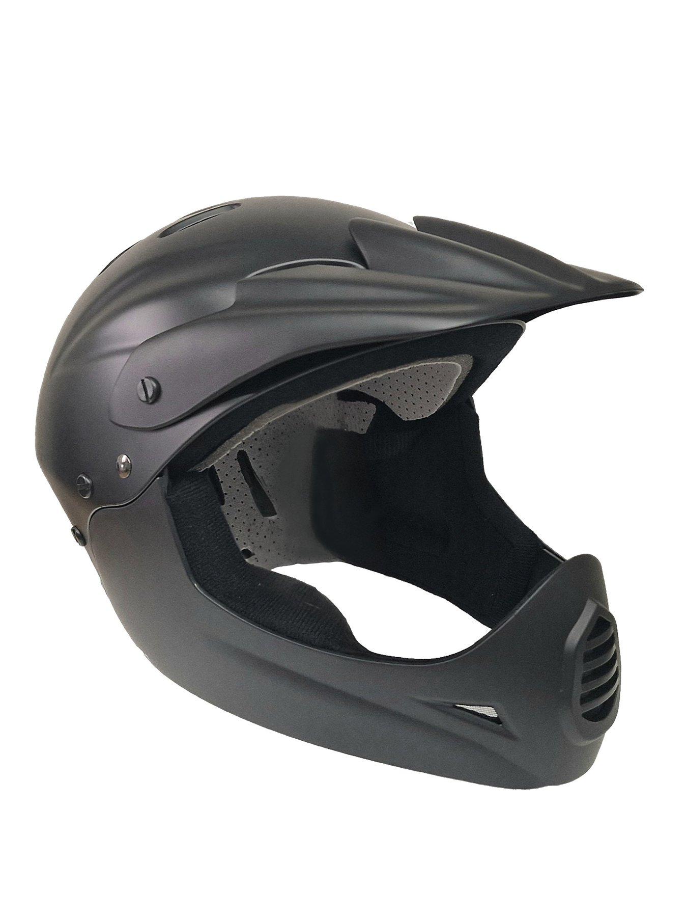 AWE Junior 16+ Adult BMX Full Face Helmet Black