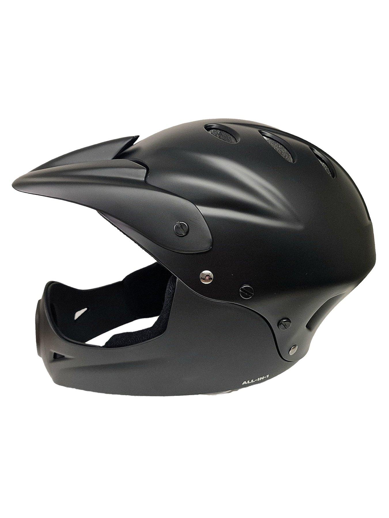 Image 4 of 7 of AWE Junior 16+ Adult BMX Full Face Helmet Black