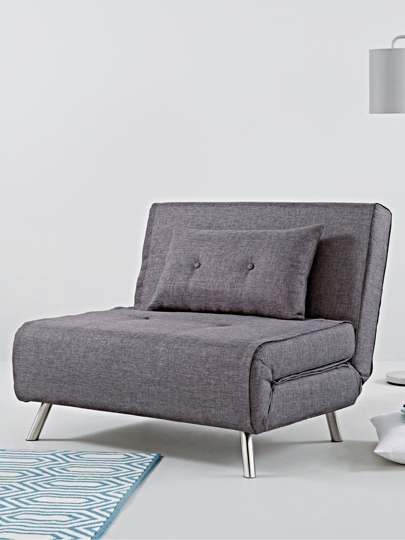 Single on sale grey sofa