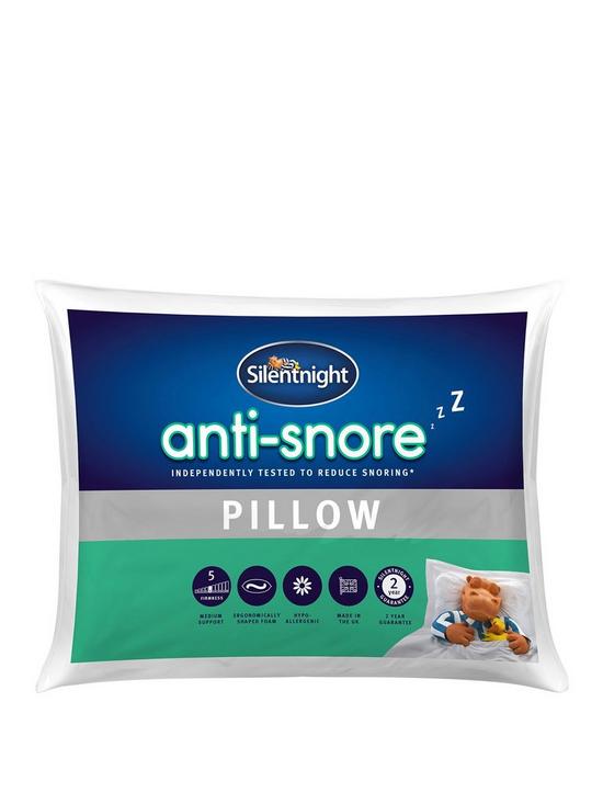 front image of silentnight-anti-snore-pillow