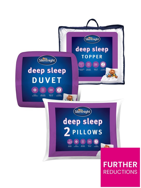 front image of silentnight-deep-sleep-135-tog-duvet-pillow-pair-and-mattress-topper-bundle