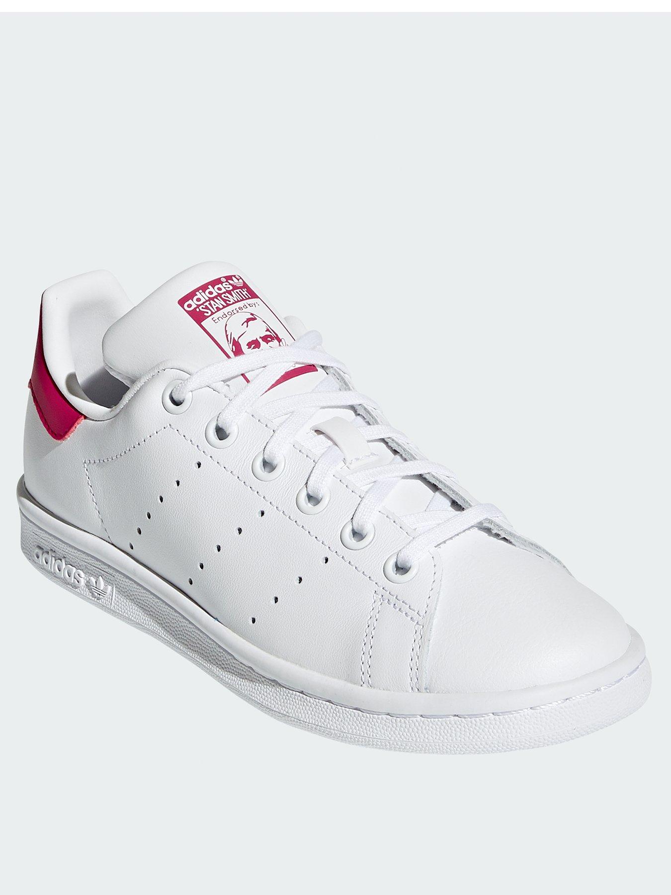 adidas originals stan smith trainers in white and pink