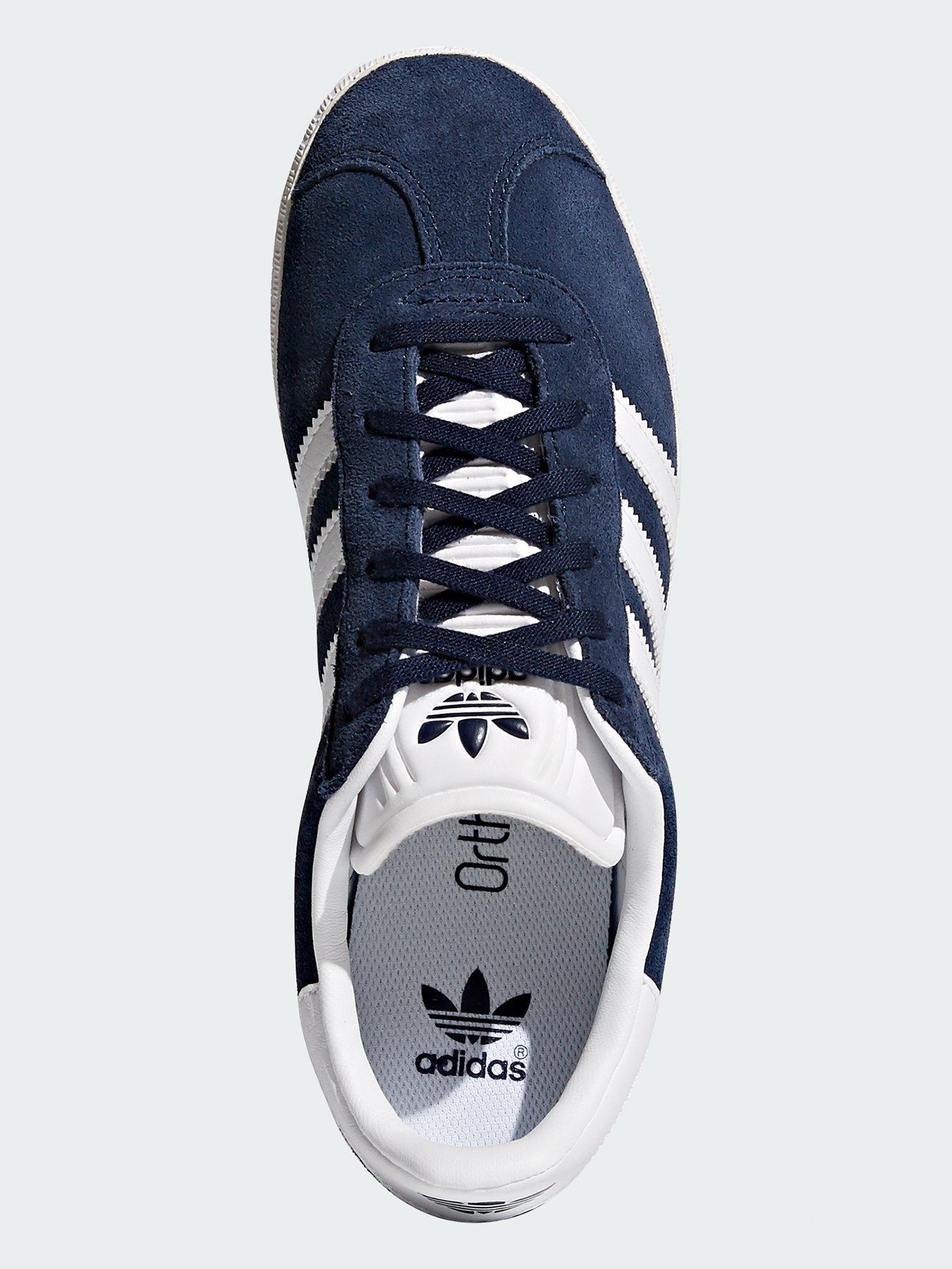 adidas Originals Unisex Junior Gazelle Trainers Navy White Very