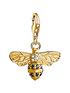 image of thomas-sabo-sterling-silver-charm-club-bee-charm-gorgeous-golden-sparkles-in-all-lights