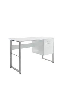 Product photograph of Alphason Cabrini White Storage Desk from very.co.uk