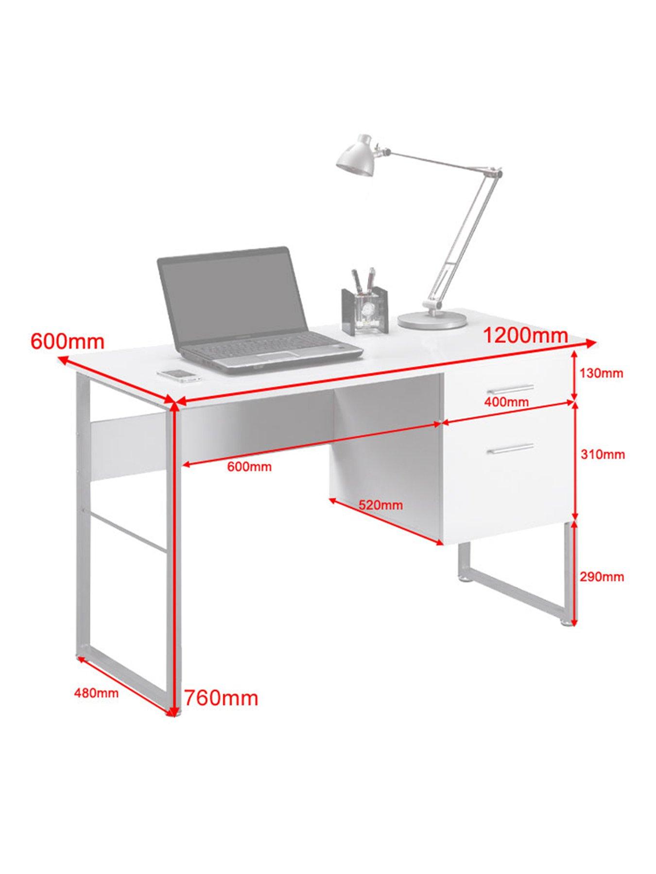 Alphason Cabrini White Storage Desk | very.co.uk