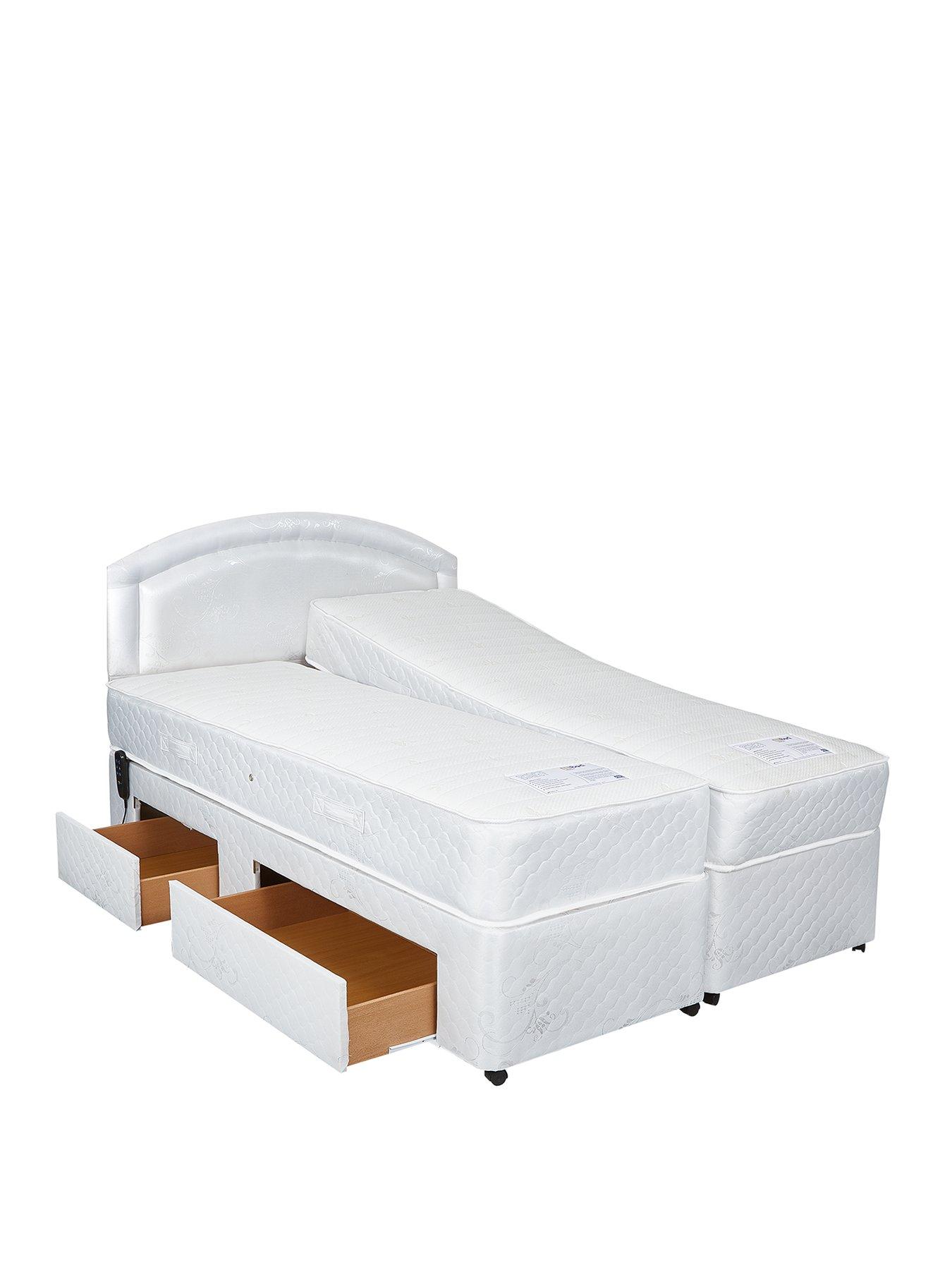 Product photograph of Mibed Fraiser Electrically Adjustable Divan Beds 2 X Linked Beds With 800 Pocket Memory Mattresses from very.co.uk