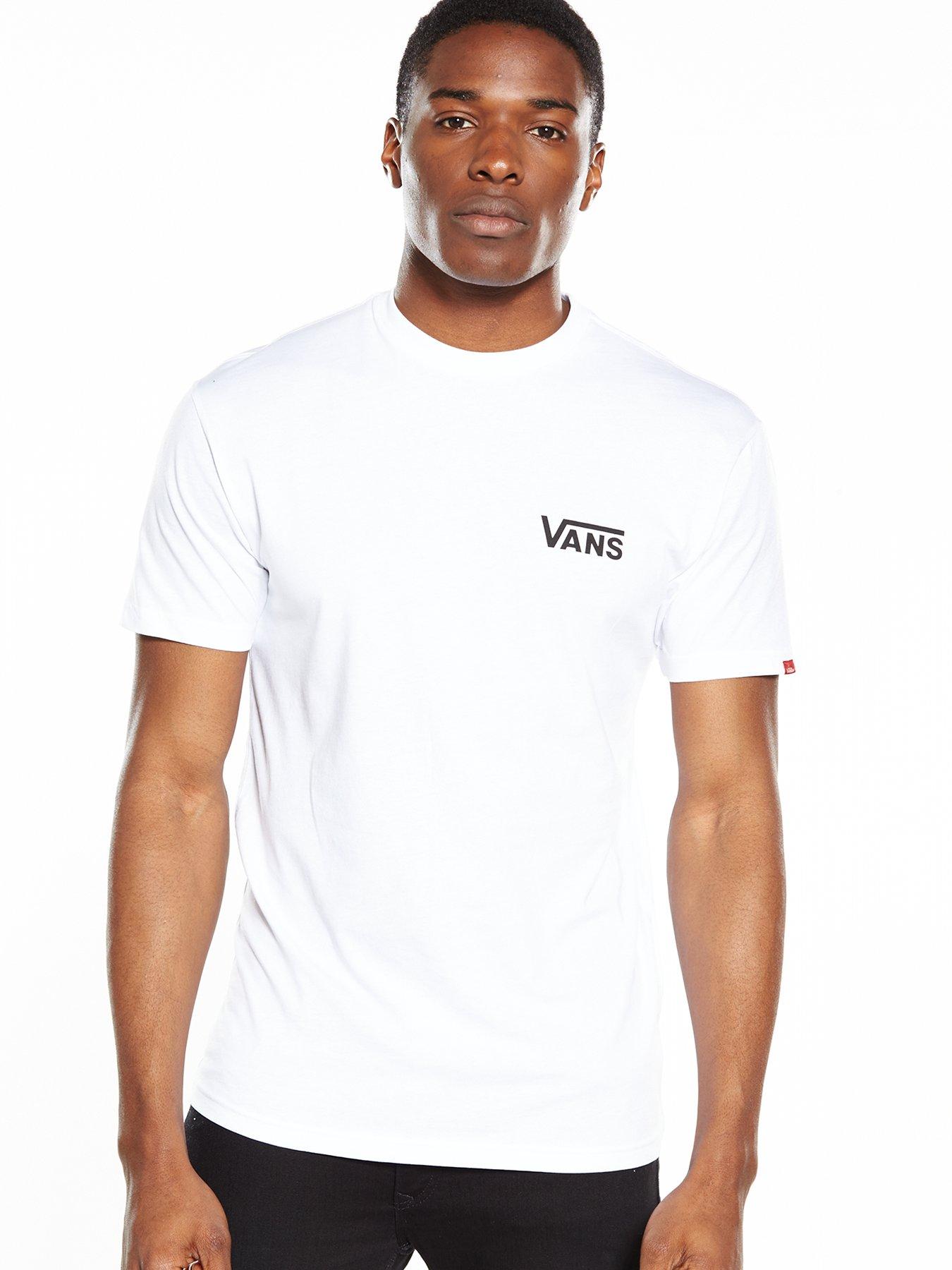 Men\'s Vans T-Shirt Chest White/Black Logo Left -
