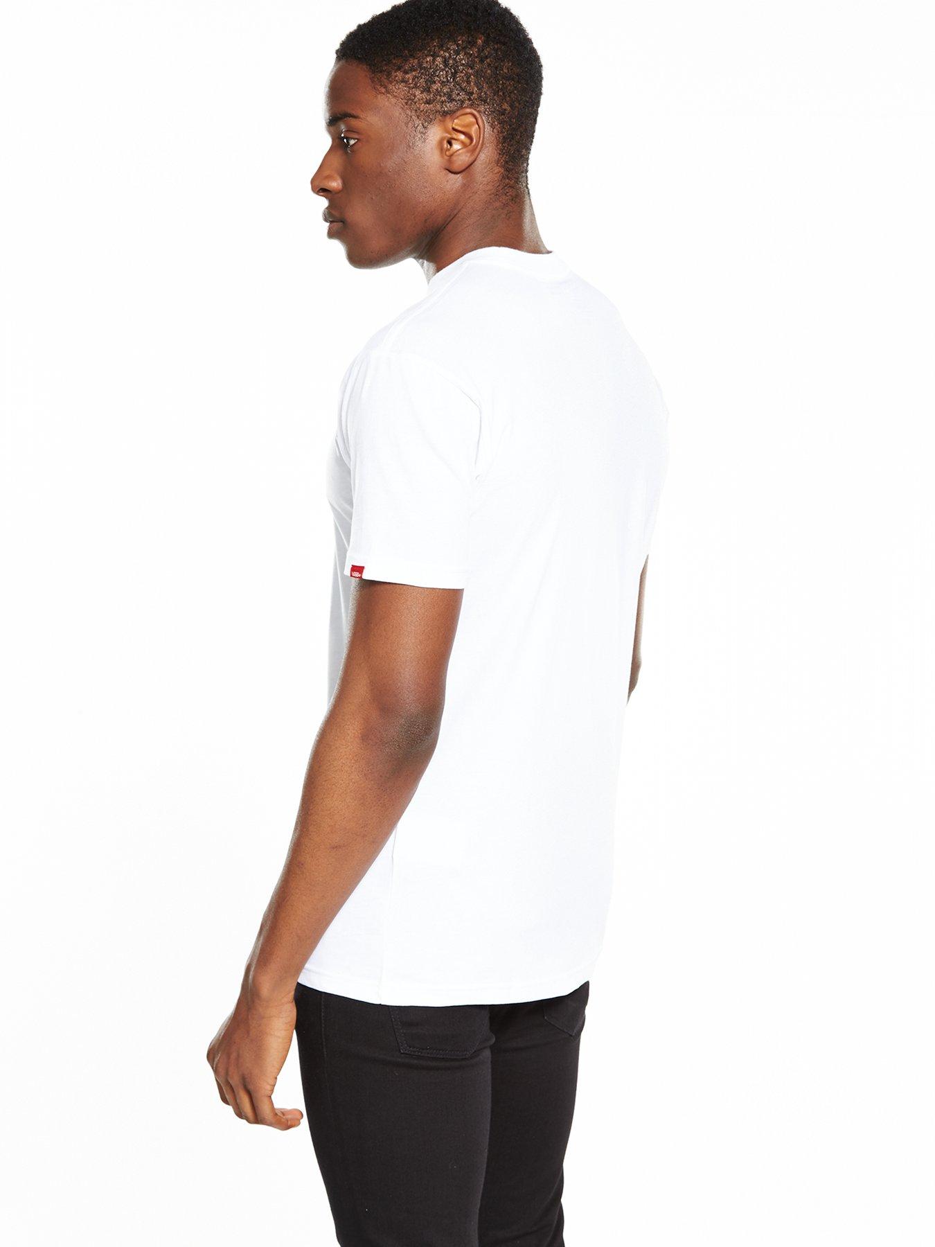 Vans Men\'s Left Chest Logo T-Shirt - White/Black