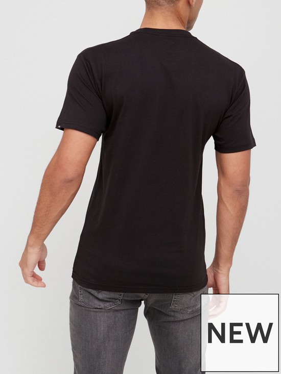 stillFront image of vans-mens-left-chest-logo-t-shirt-blackwhite
