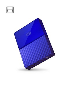 Western Digital My Passport 4TB Portable External Hard Drive - Blue