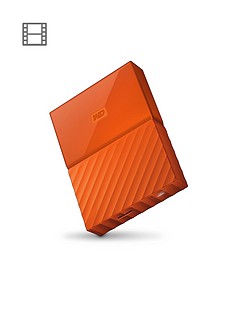 Western Digital My Passport 4TB Portable External Hard Drive - Orange