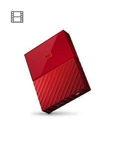Western Digital My Passport 4TB Portable External Hard Drive - Red