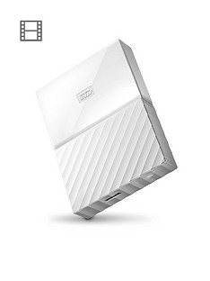 Western Digital My Passport 4TB Portable External Hard Drive - White