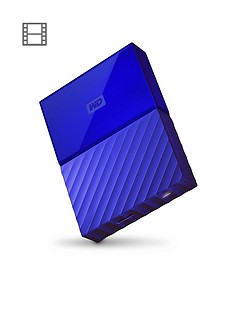 Western Digital My Passport 2TB Portable External Hard Drive - Blue