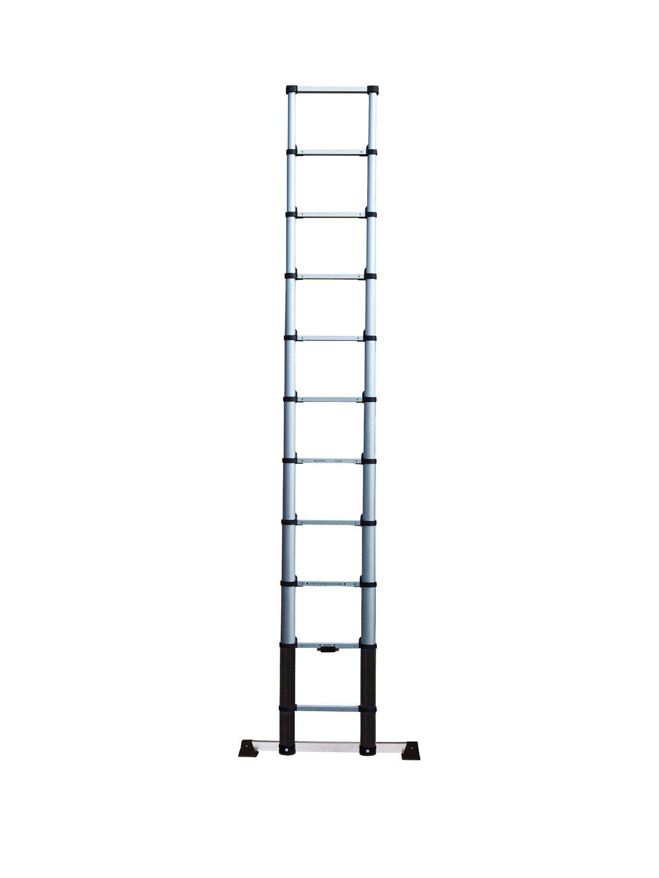 undefined 3.2m Telescopic Extension Ladder 1x10 Rungs