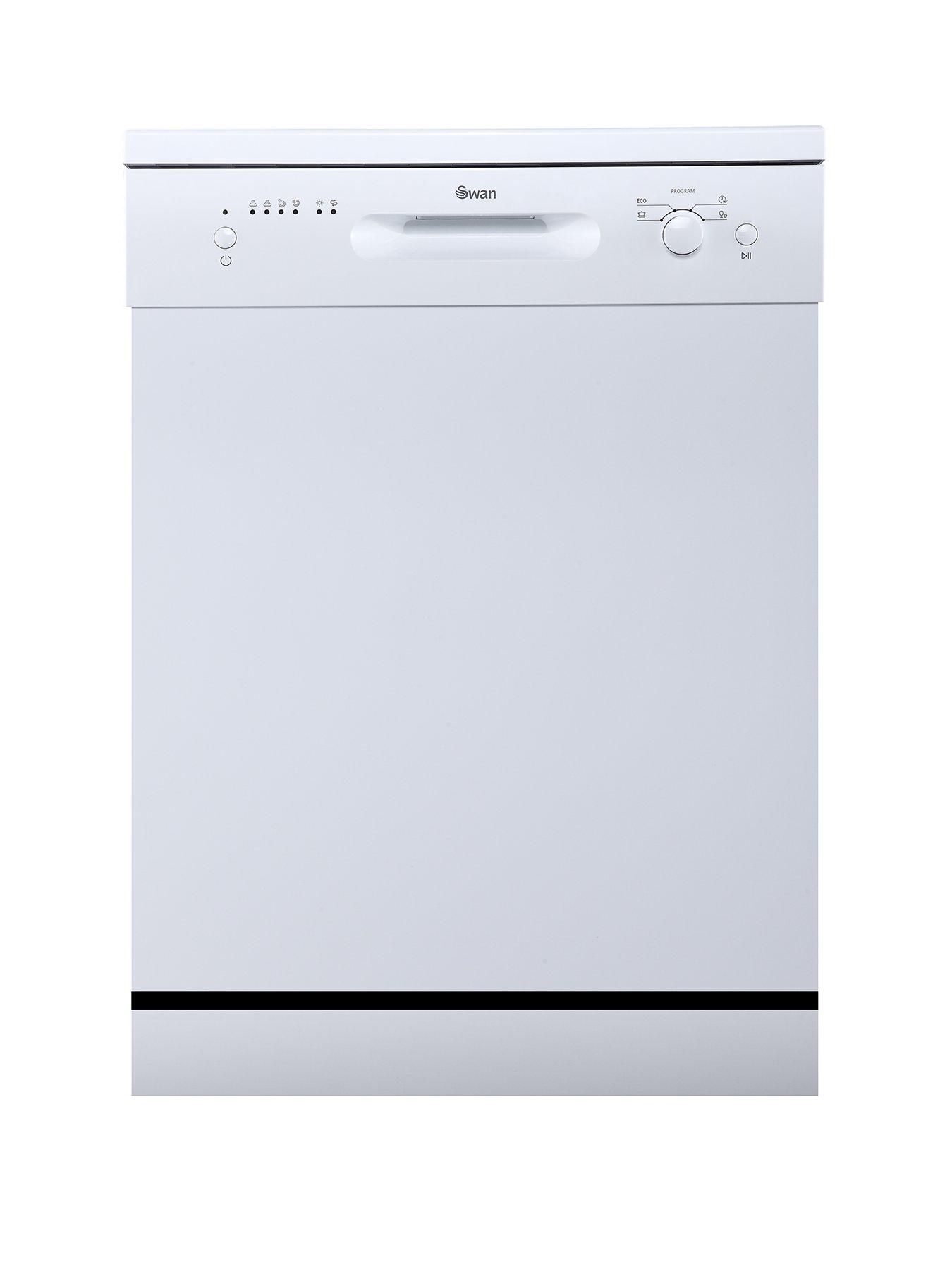 Swan Sdw7080W 12-Place Setting Fullsize Freestanding Dishwasher – White