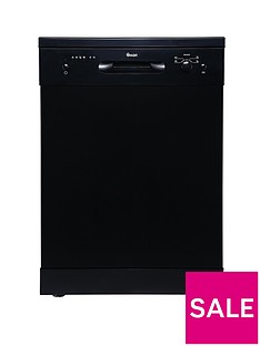 Swan SDW7080B 12-Place Fullsize Freestanding Dishwasher - Black