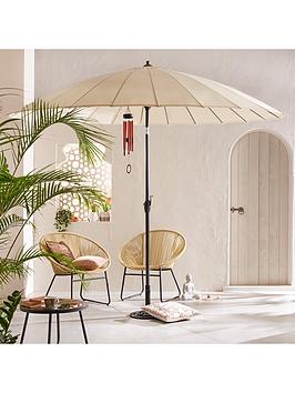 Product photograph of Very Home Shanghai 3m Crank And Tilt Parasol - Cream from very.co.uk