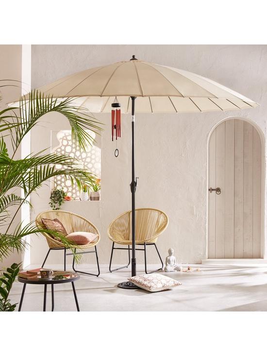 front image of very-home-shanghai-3m-crank-and-tilt-parasol-cream