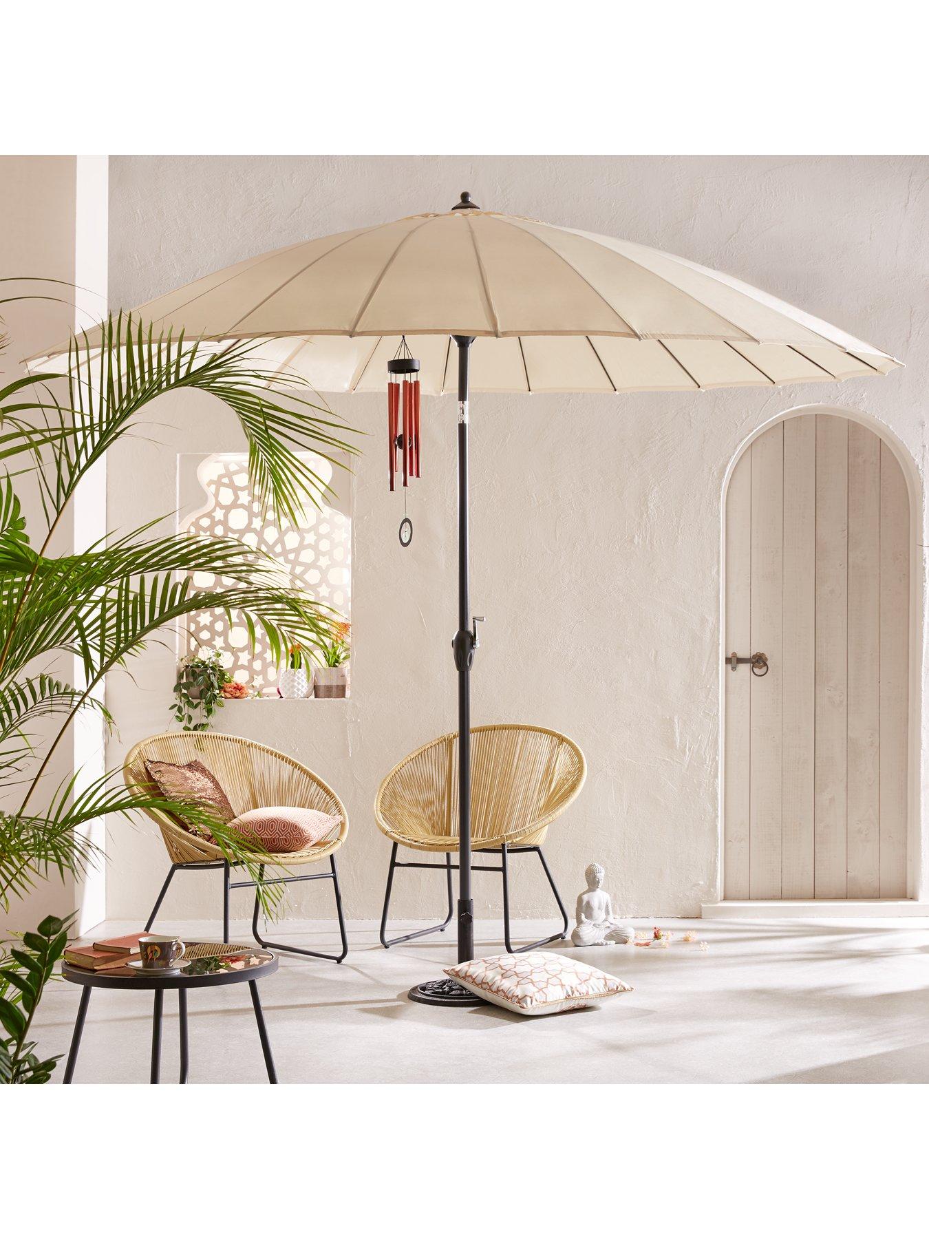 undefined Shanghai 3m Crank and Tilt Parasol - Cream