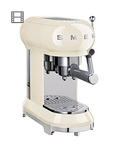 Smeg ECF01 Espresso Coffee Machine - Cream