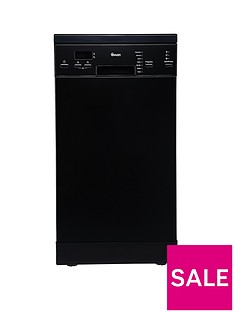 Swan SDW7060B 10 Place Setting Slimline Freestanding Dishwasher - Black