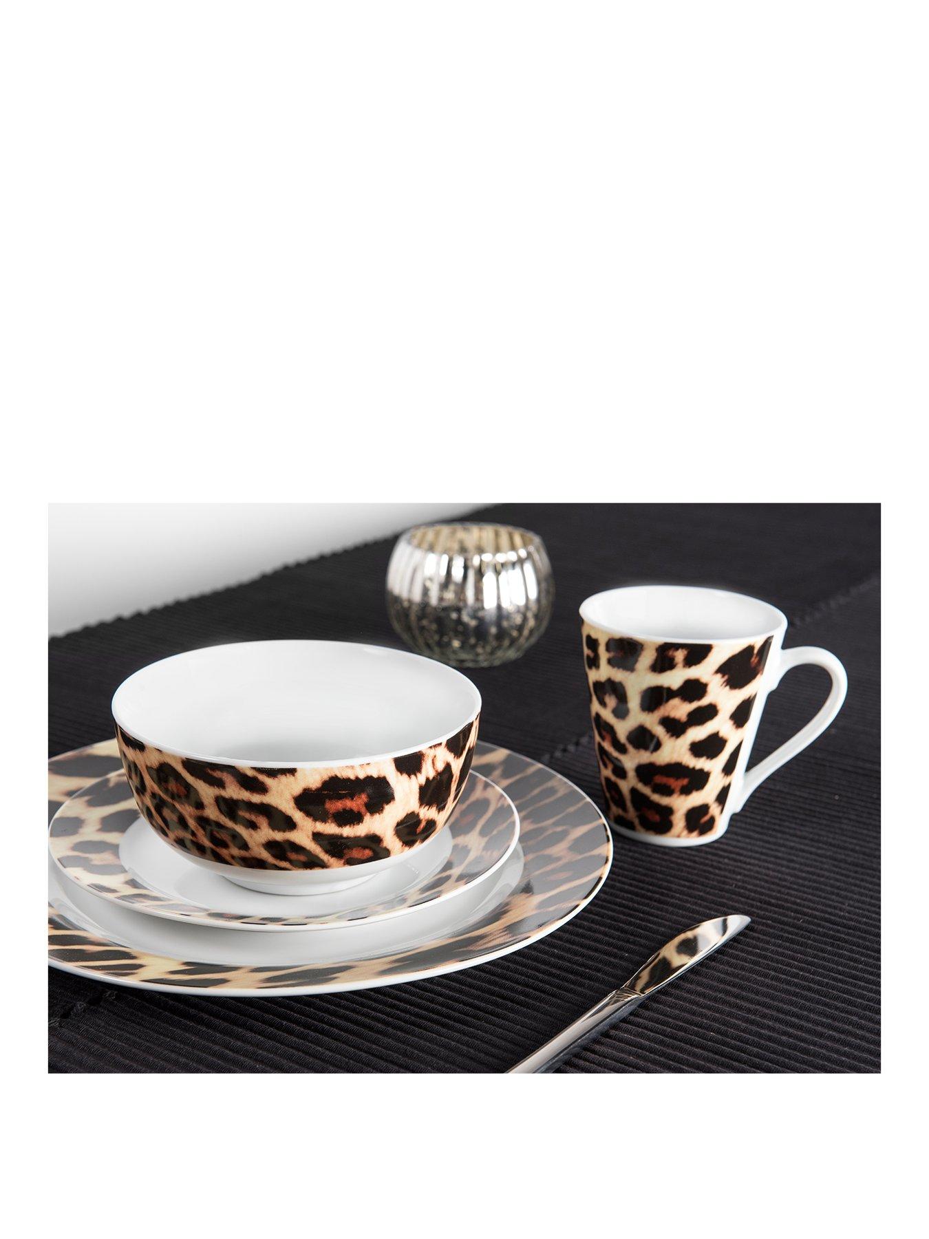 Leopard Dinnerware Set & Zebra Dinnerware Animal Print Dinnerware Sets