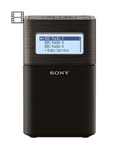 Sony XDR-V1BTD Portable DAB/DAB+ Clock Radio with Bluetooth - Black