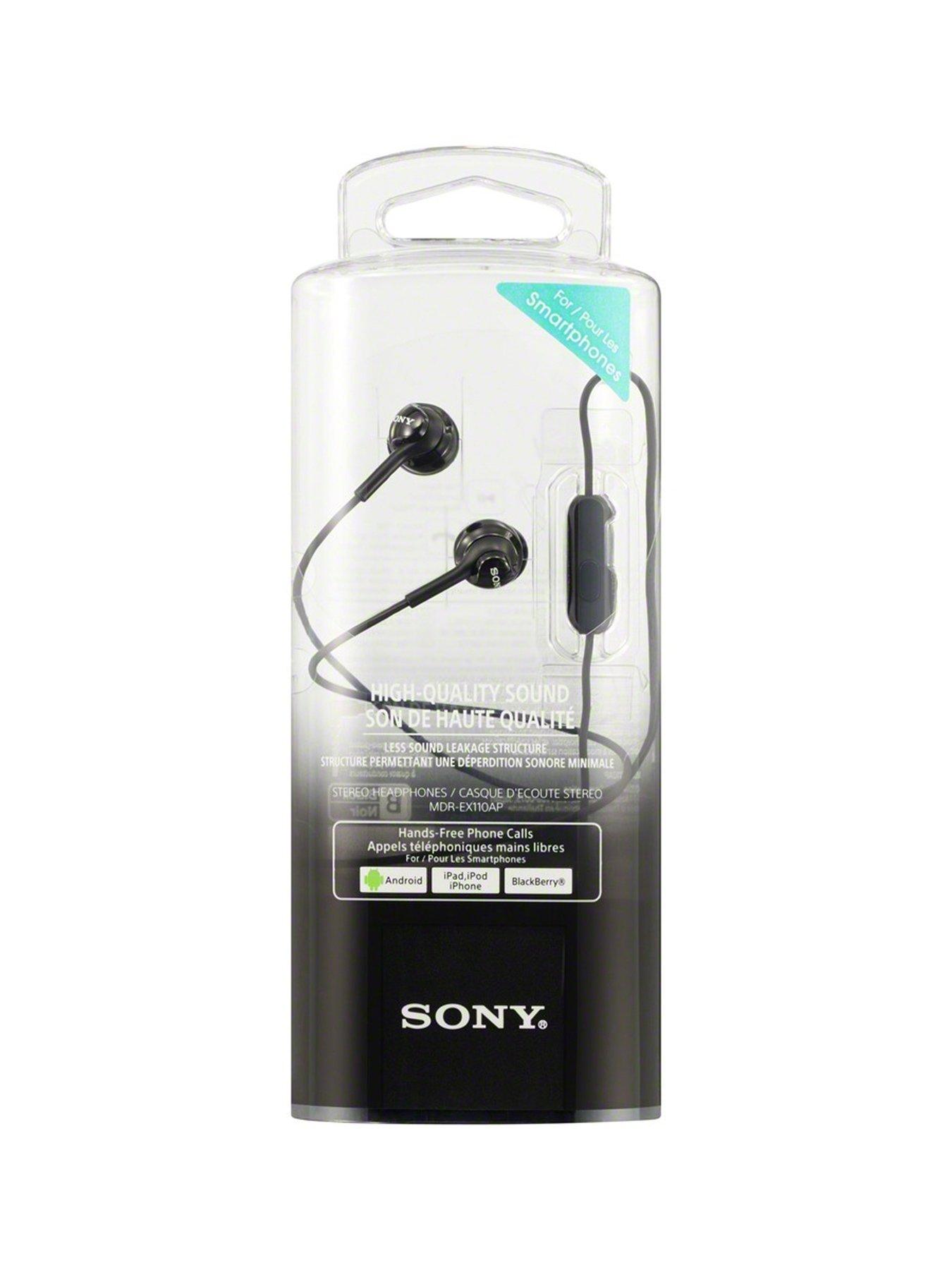 Sony MDR EX110AP Deep Bass Earphones with Smartphone Control and Mic Metallic Black Very
