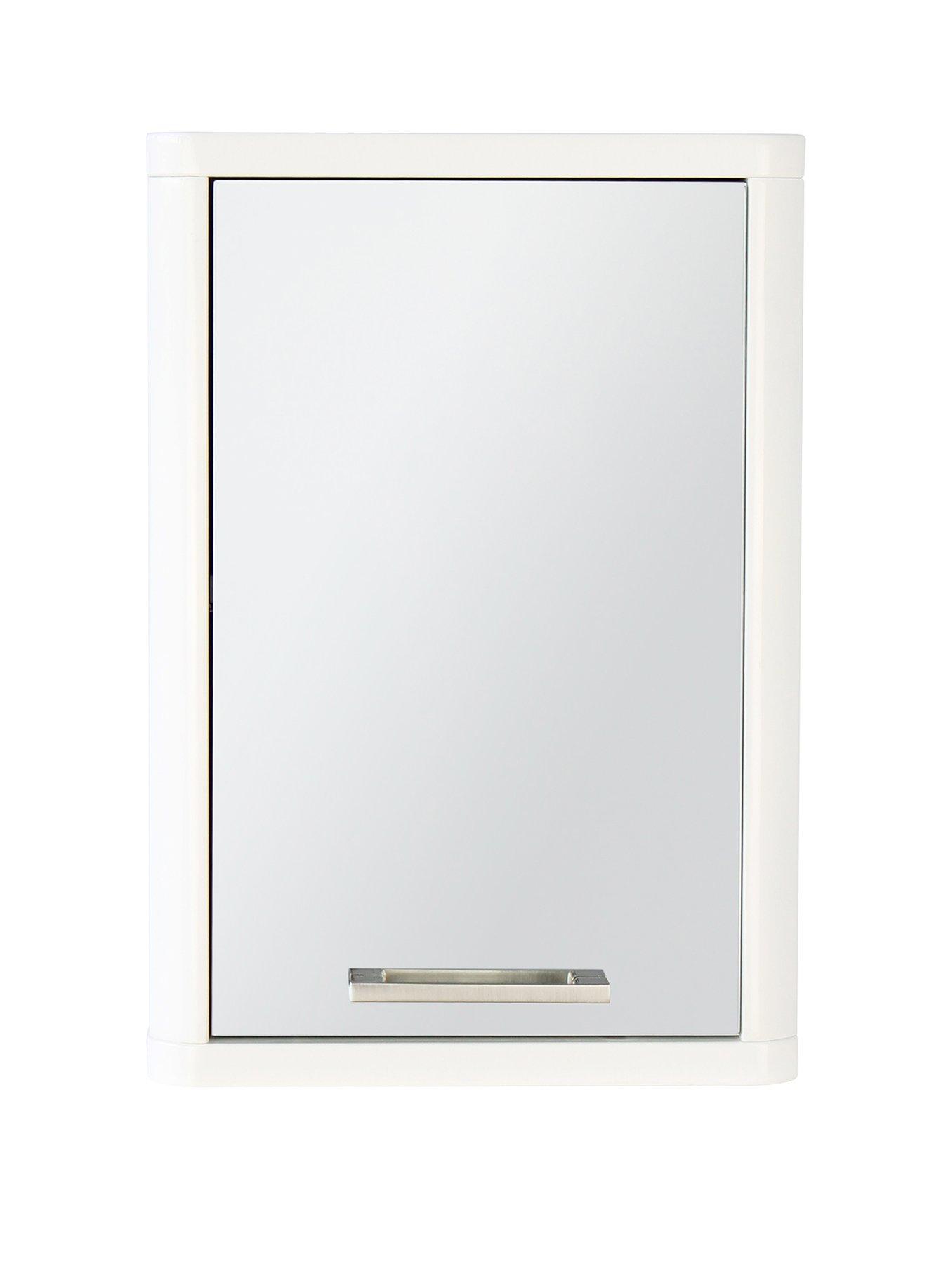 bathroom mirror cabinet white gloss