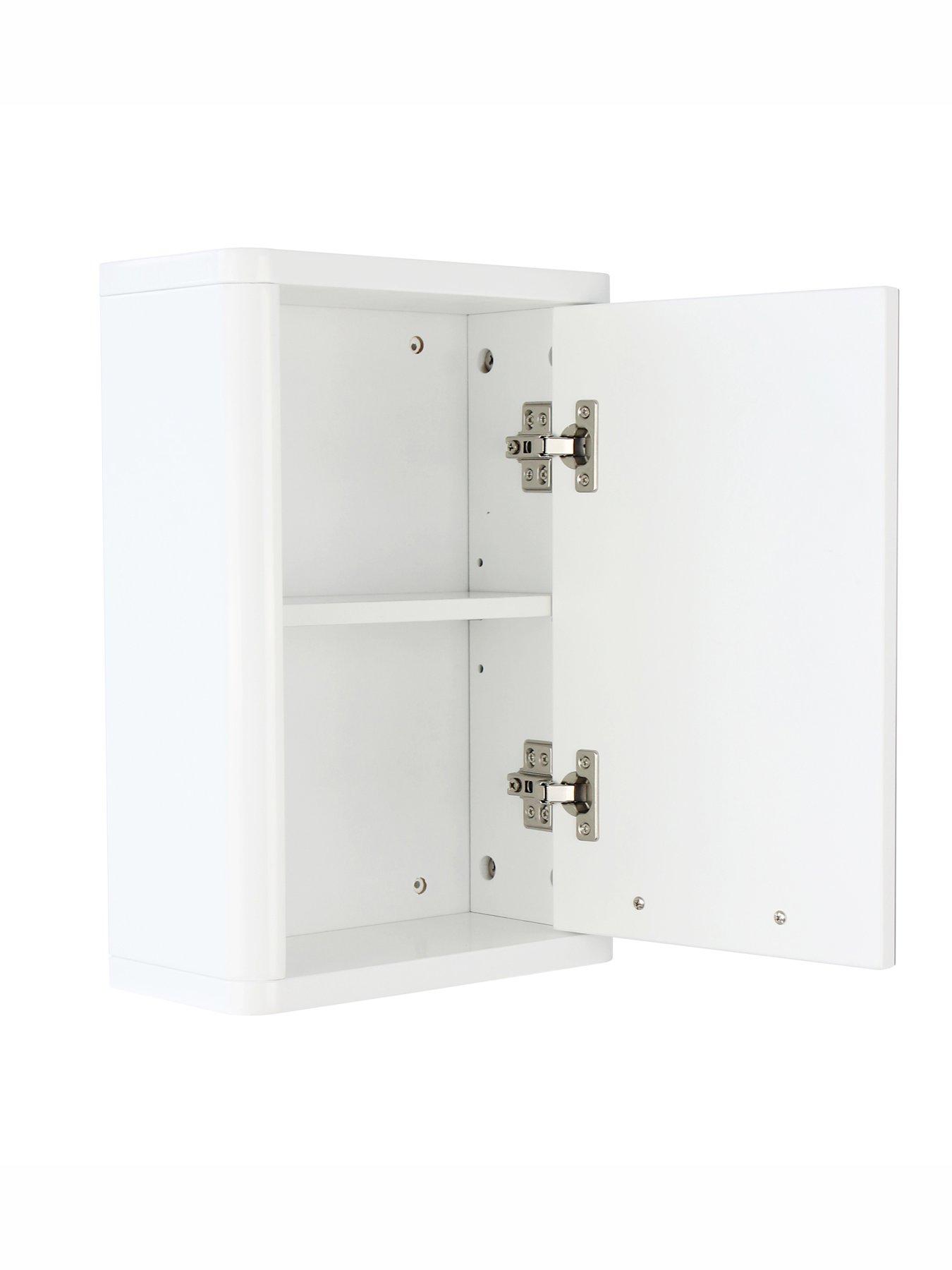 White high gloss bathroom deals wall cabinet