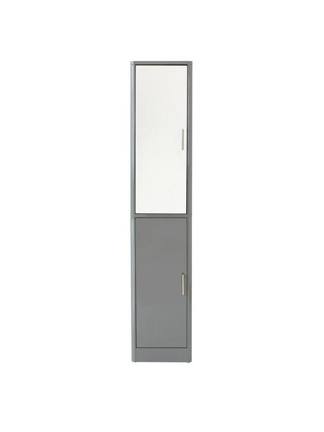 lloyd-pascal-luna-hi-gloss-2-door-mirrored-bathroom-tallboy-grey
