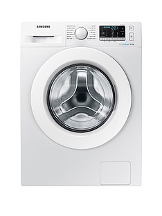 Samsung WW80J5355MW/EU 8kg Load, 1200 Spin Washing Machine with ecobubble™ Technology and 5 Year Samsung Parts and Labour Warranty - White