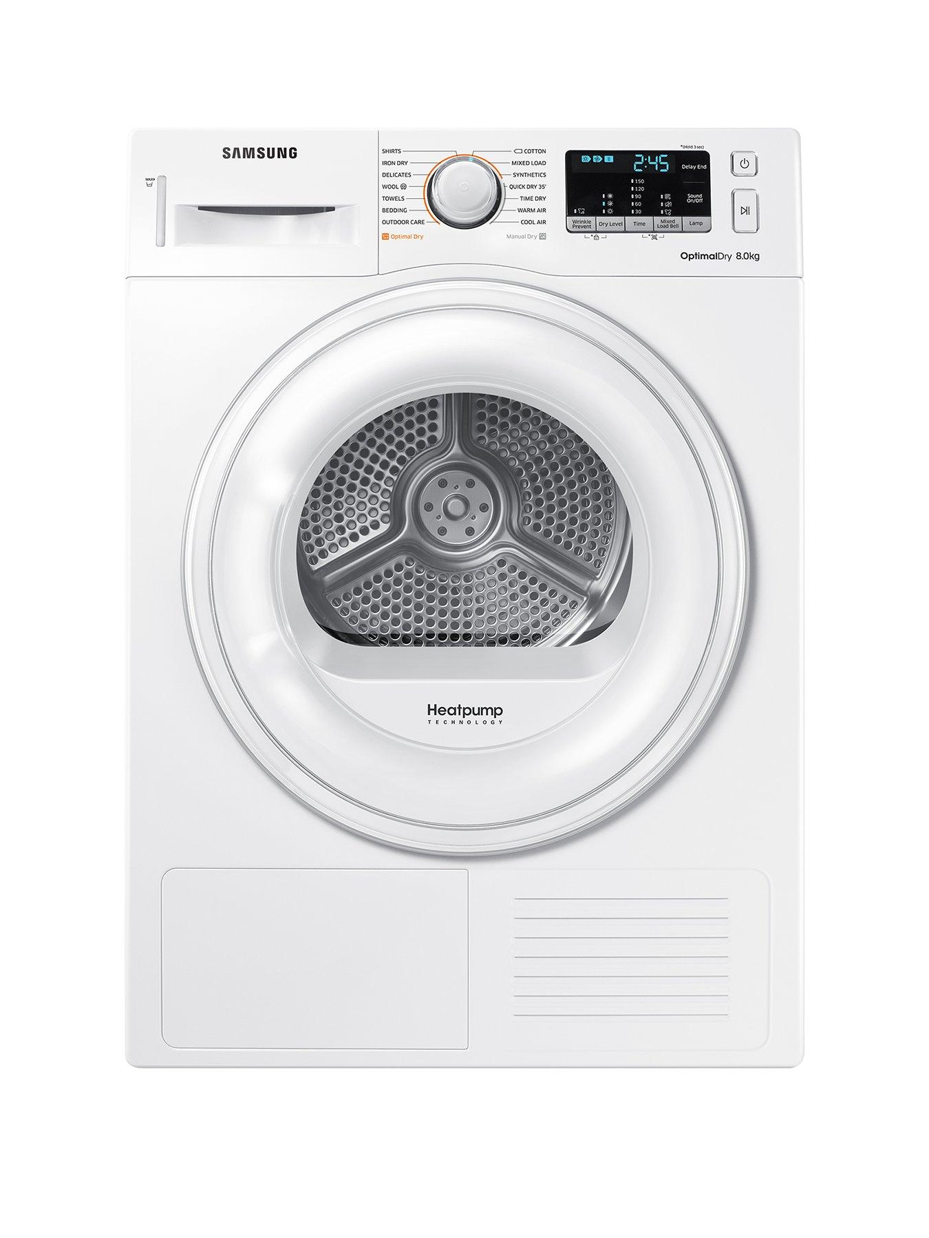Samsung Dv80M50101W/Eu 8Kg Load Tumble Dryer With Heat Pump Technology - White