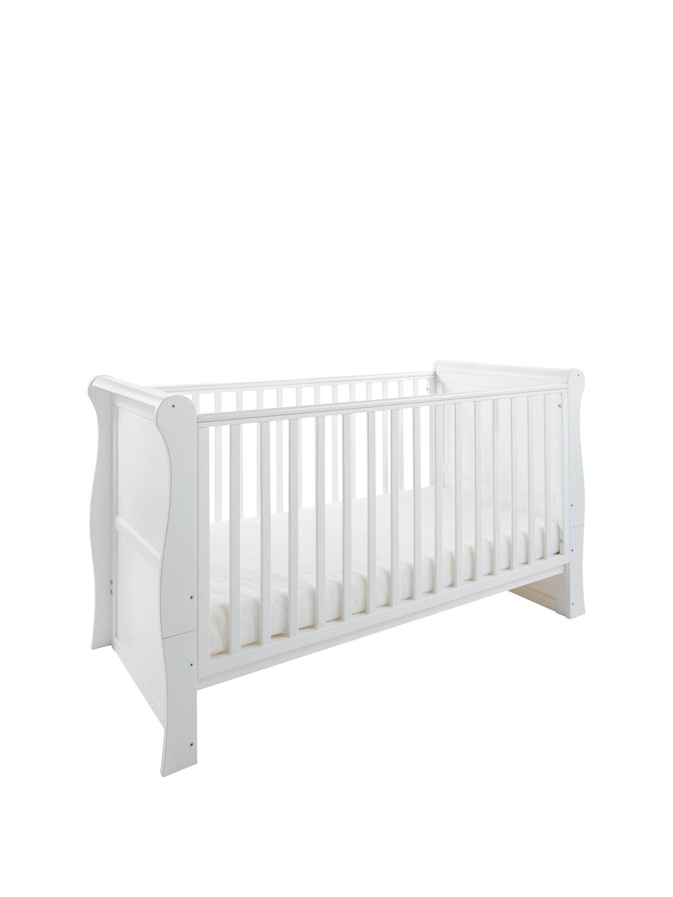 little acorns sleigh cot bed with drawer