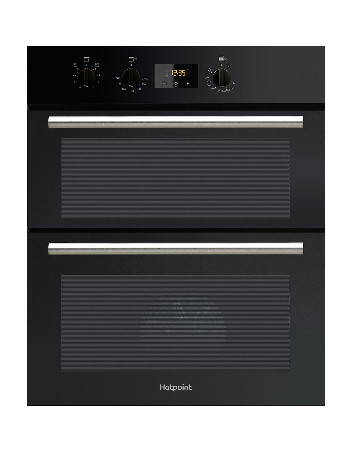 Product photograph of Hotpoint Class 2 Du2540bl 60cm Electric Built-under Double Oven - Black - Oven With Installation from very.co.uk