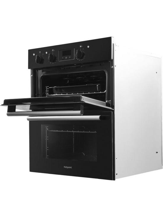 stillFront image of hotpoint-class-2-du2540bl-60cm-electric-built-under-double-oven-black
