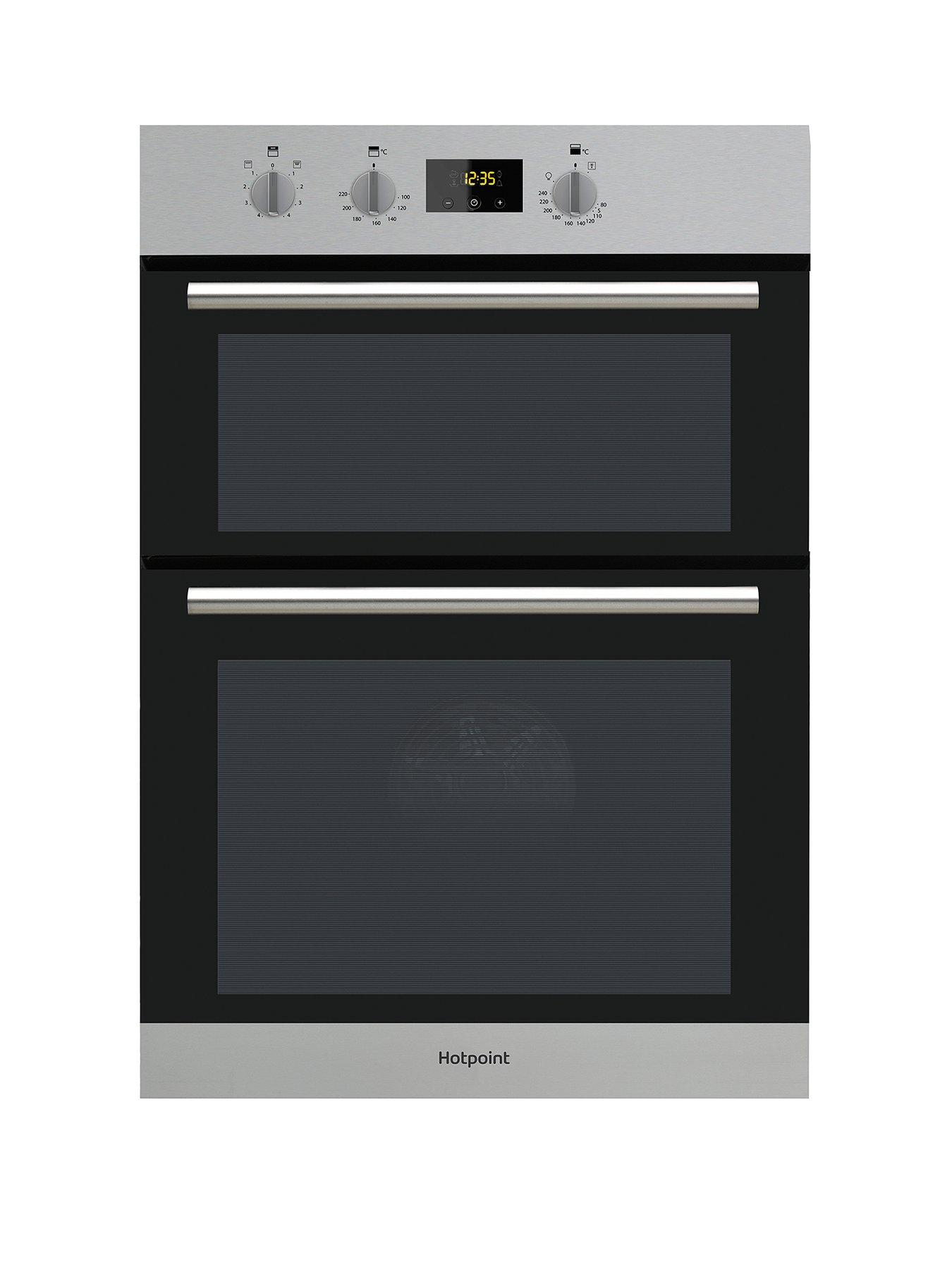 Product photograph of Hotpoint Class 2 Dd2540ix 60cm Electric Built In Double Oven - Stainless Steel - Oven With Installation from very.co.uk