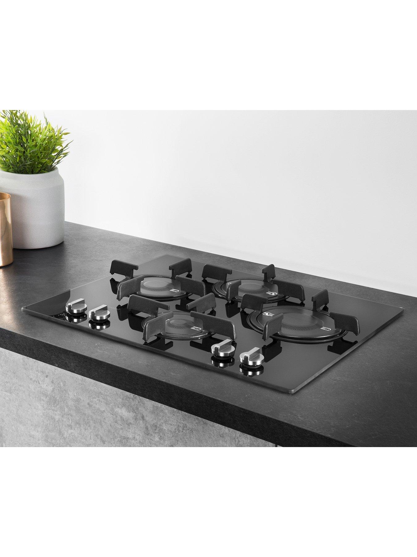 Hotpoint black shop gas hob