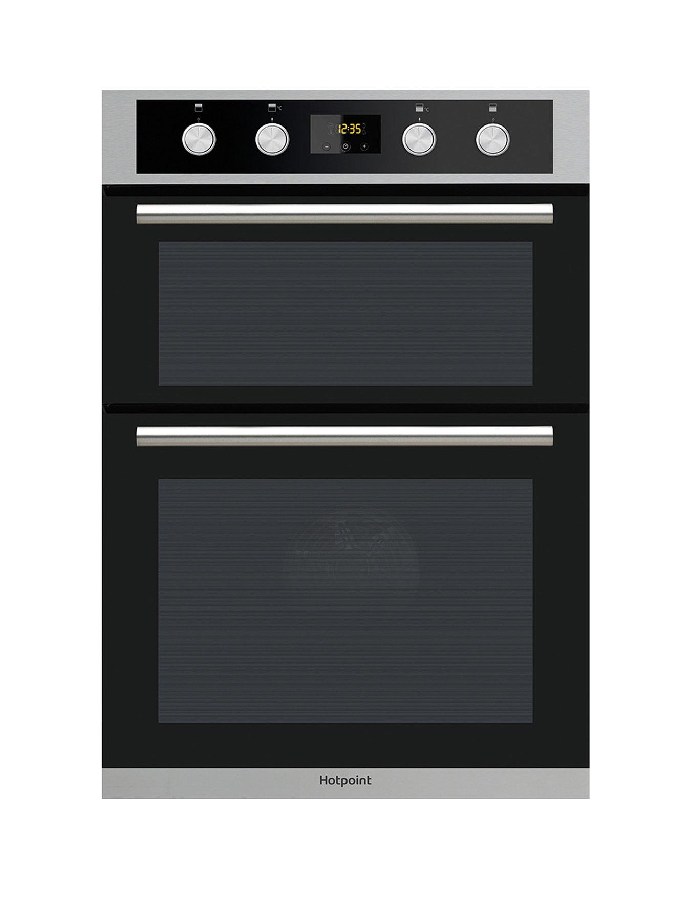 Product photograph of Hotpoint Class 2 Dd2844cix 60cm Built-in Double Electric Oven - Stainless Steel Black - Oven With Installation from very.co.uk