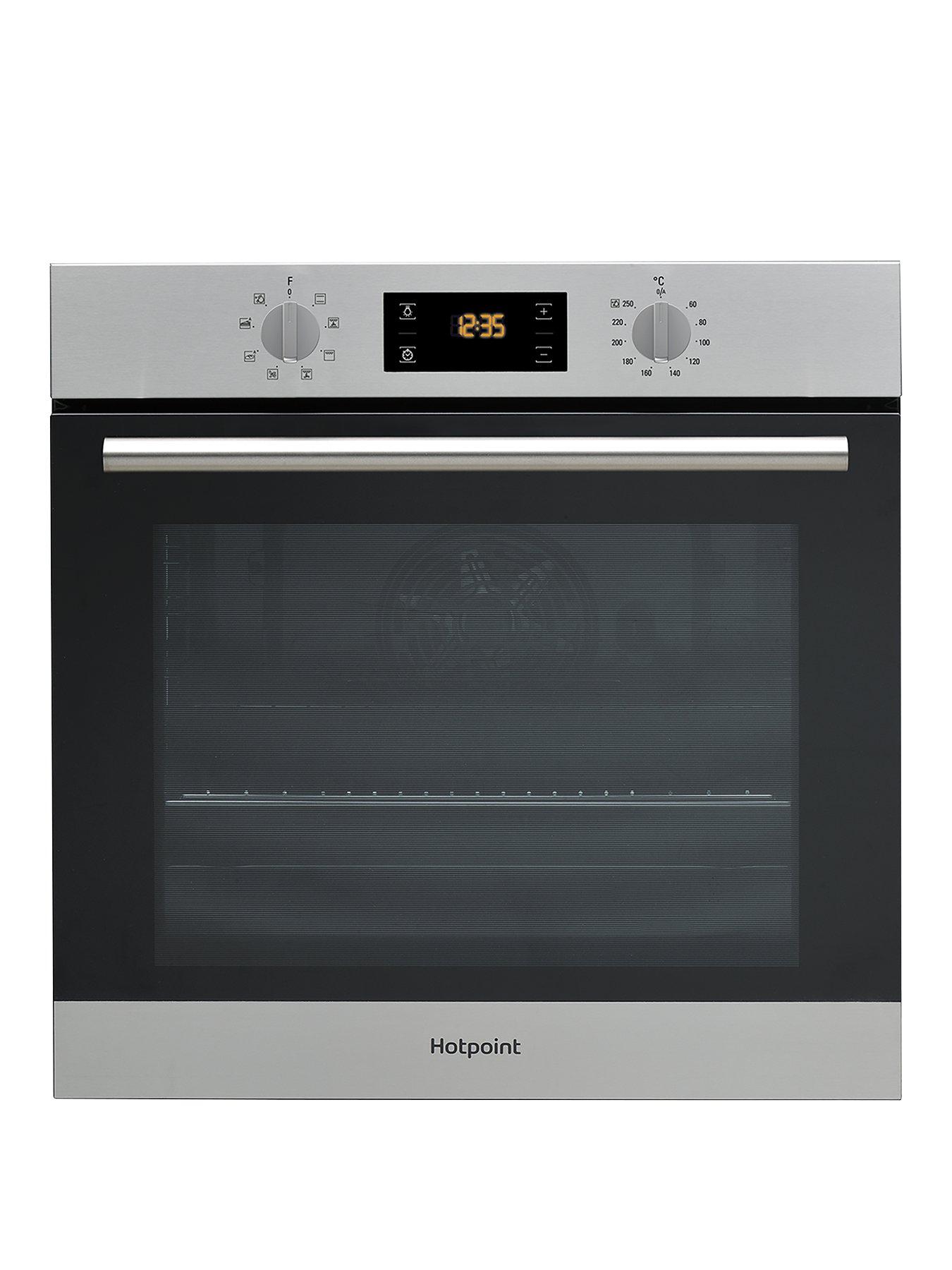 Product photograph of Hotpoint Class 2 Multiflow Sa2540hix 60cm Built-in Electric Single Oven - Stainless Steel - Oven With Installation from very.co.uk