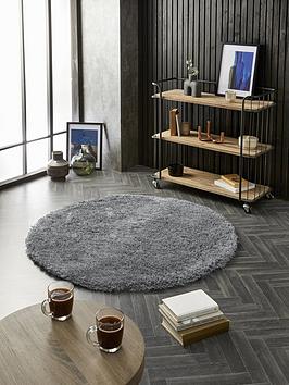 Product photograph of Very Home Premium Hudson Shaggy Circular Rug from very.co.uk